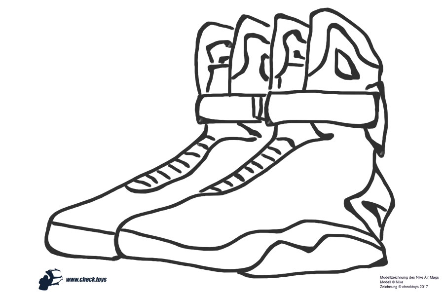 Zeichnung Modell Sneaker nike air mag