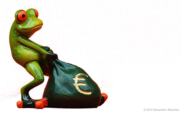 Frosch mit Geldsack